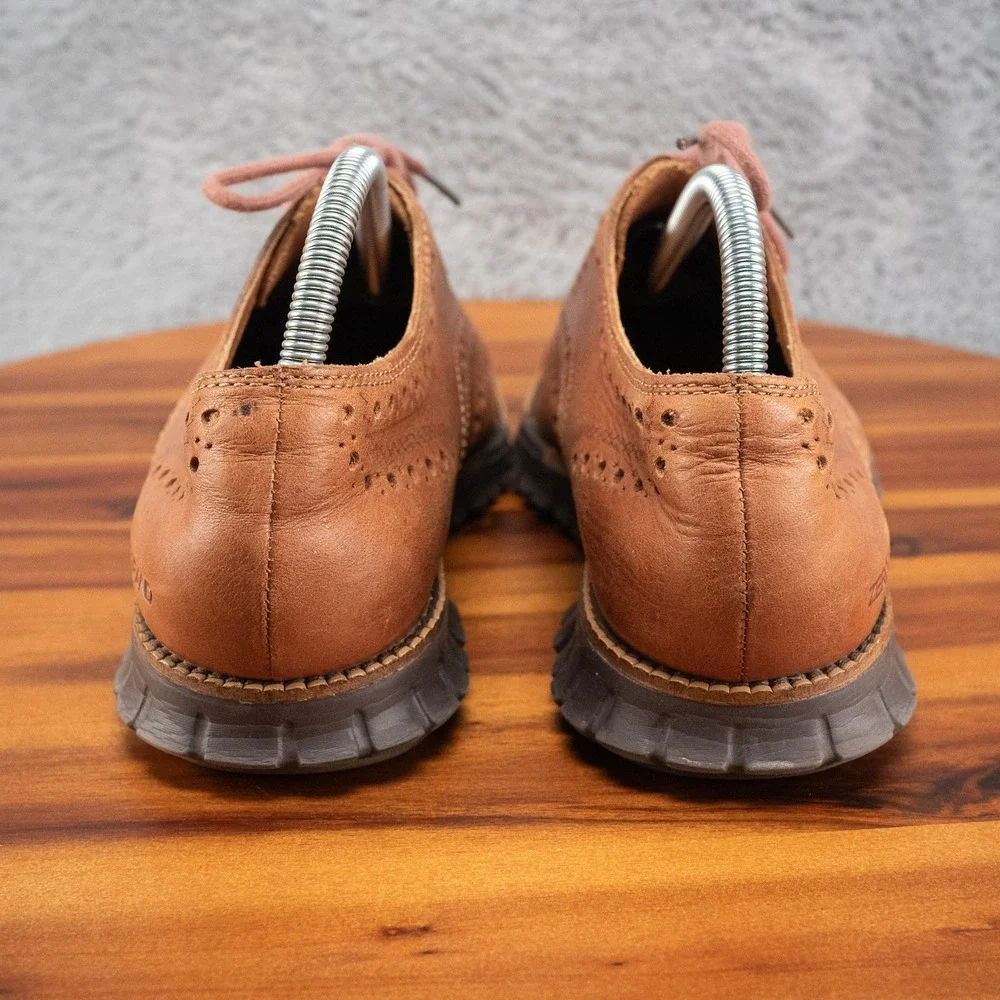 Cole Haan Men's Zerogrand Wingtip Oxford Brown C29414 British Dress Shoes 8
